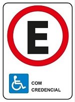 Placa de Estacionamento Cadeirante.