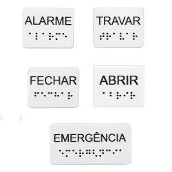 Placa em braille personalizada.